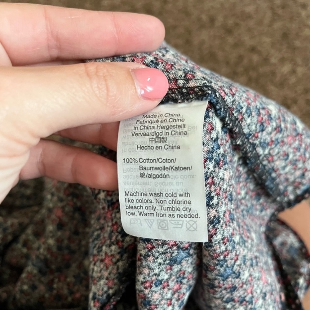 Madewell Studio Ruffle Hem Top Starry Night Preppy Boho Summer - Picture 5 of 6